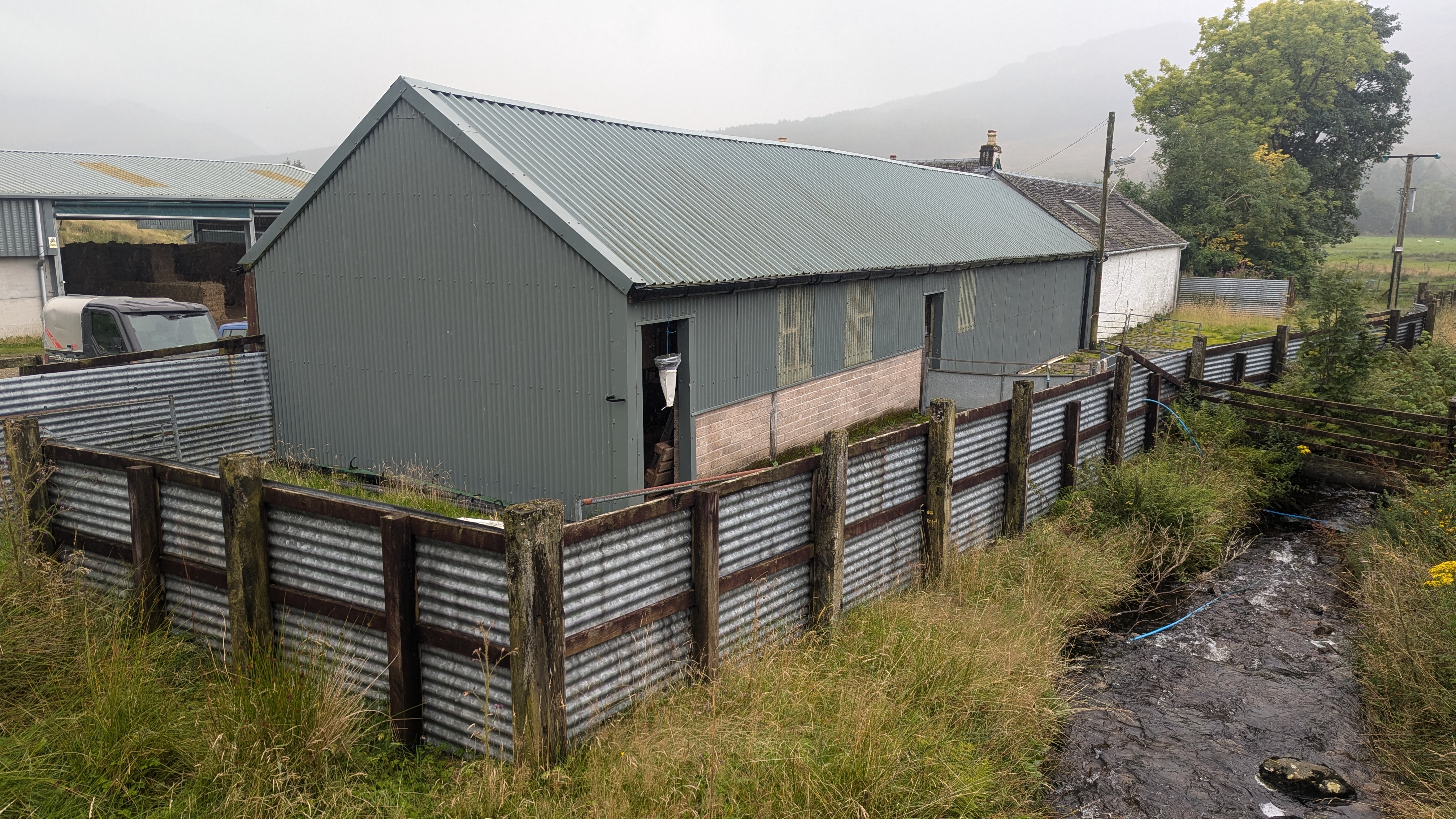 Camera trap on farm shed